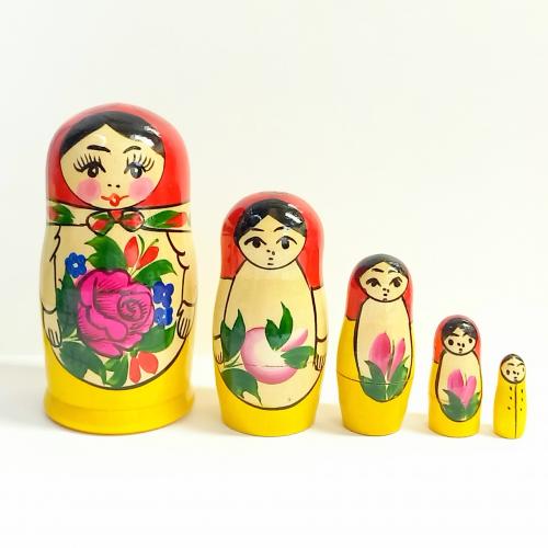 Musette / セミョーノフマトリョーシカ・5個型小①