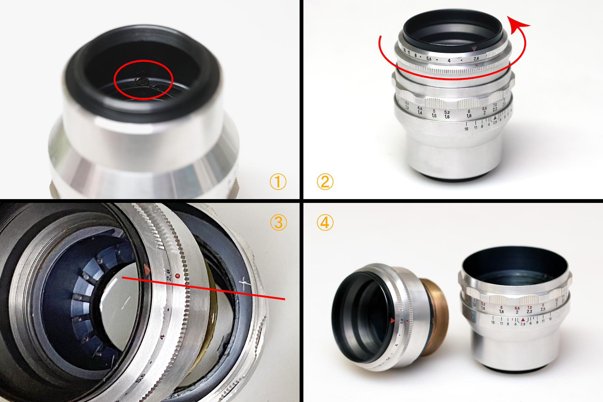 Carl Zeiss Jena Tessar 80mm F2.8 を分解整備してみた