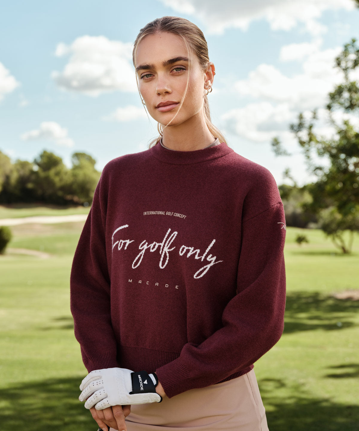 Ruby Script Oversized Knit Sweater – Macade