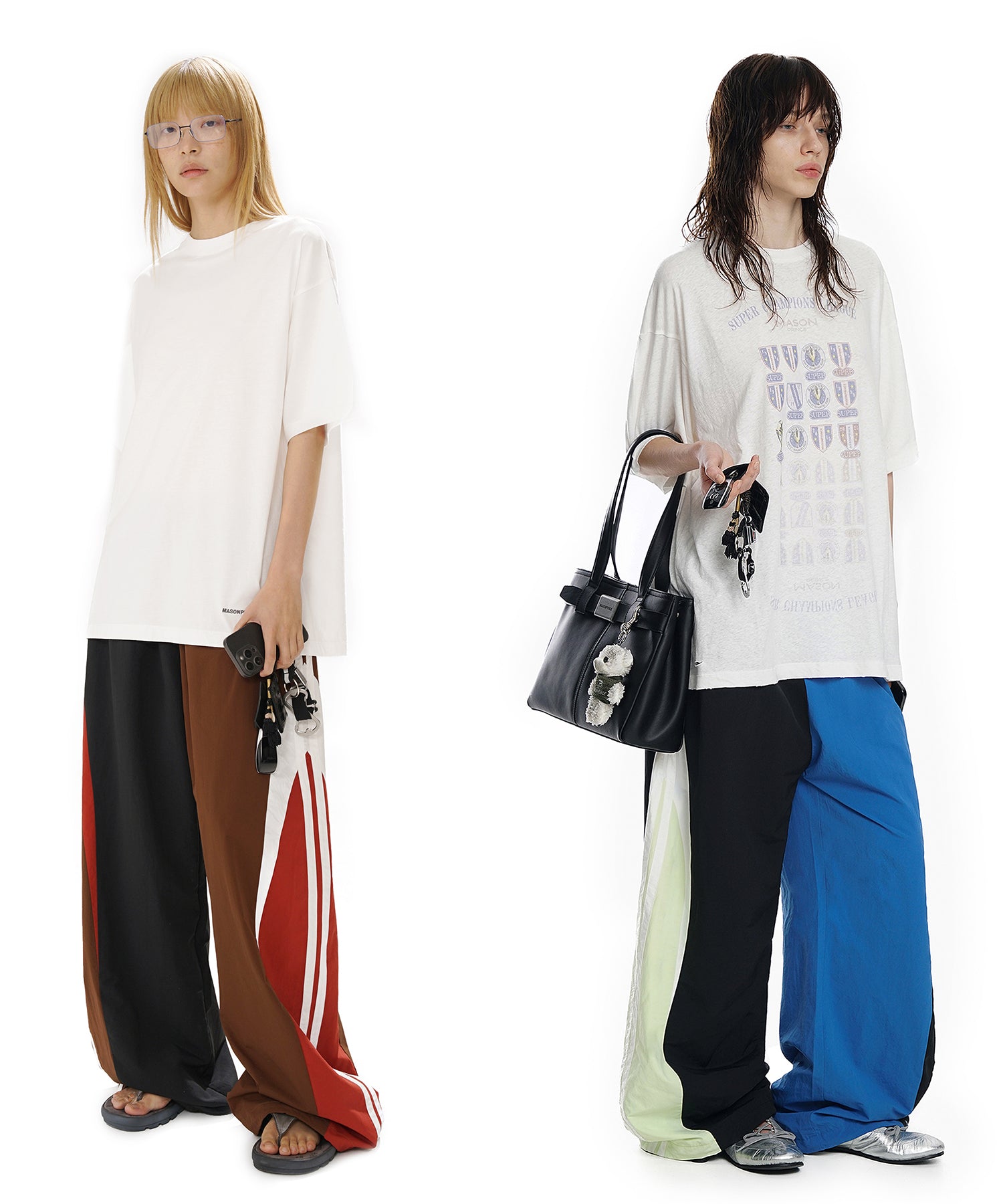 ルーズフィット サイドライン トラックパンツ XXK4318【MASONPRINCE