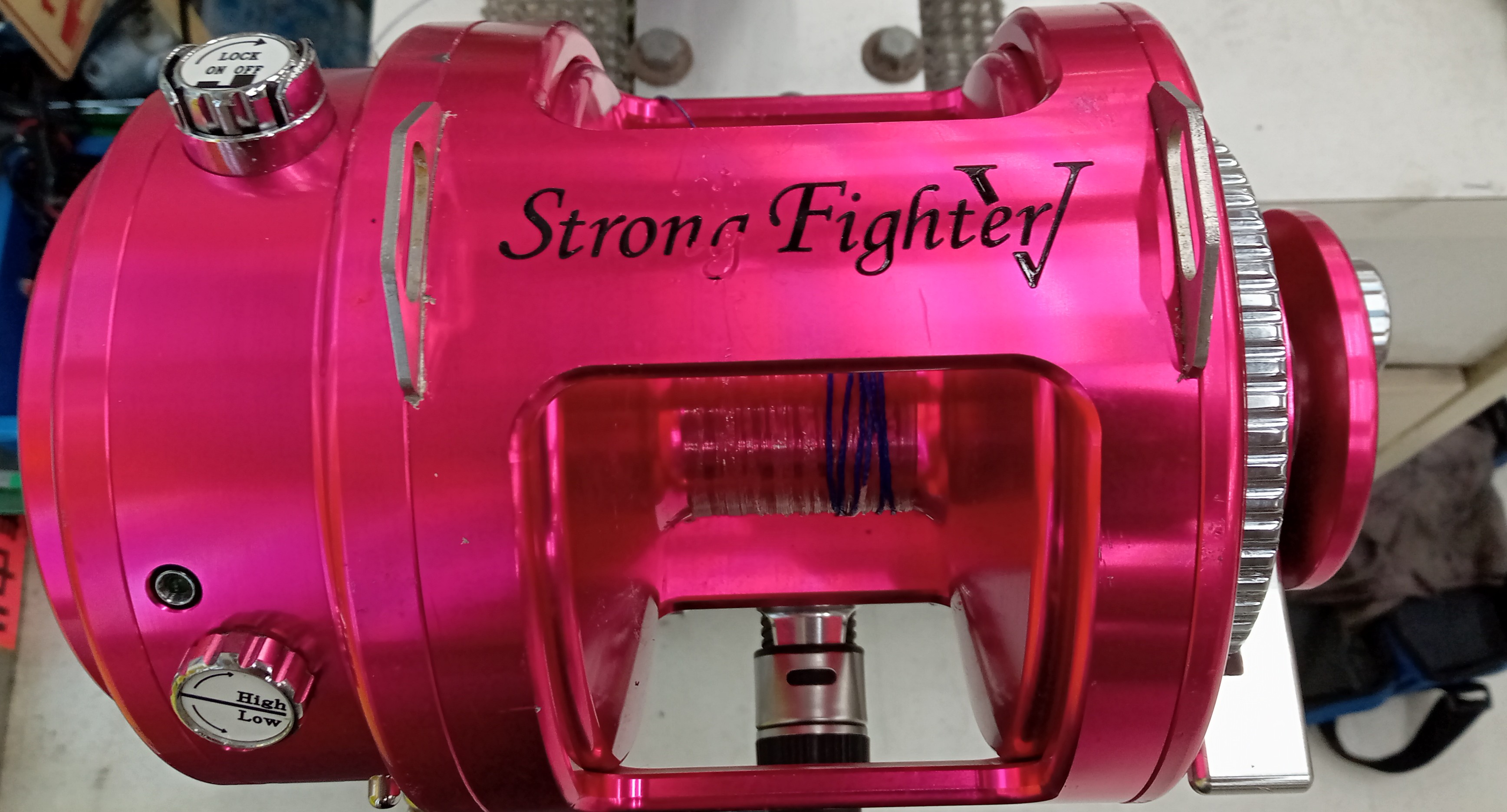ストロングファイターV 中古電動リール有ります（ピンク） | 釣り具の