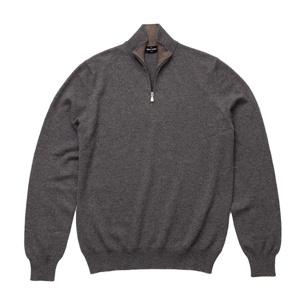 カシミヤ ハーフジップ グレー – MINIMAL WARDROBE