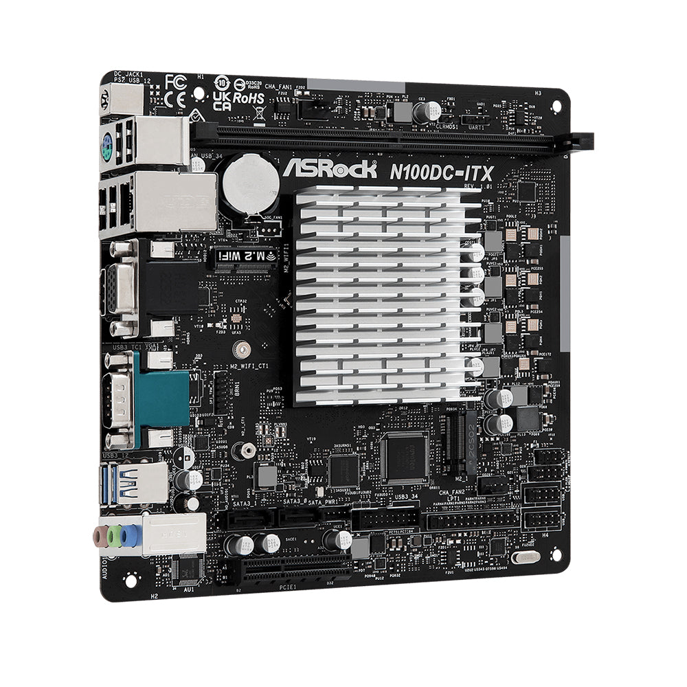 ASRock N100DC-ITX Quad Core Mini ITX Motherboard – MITXPC