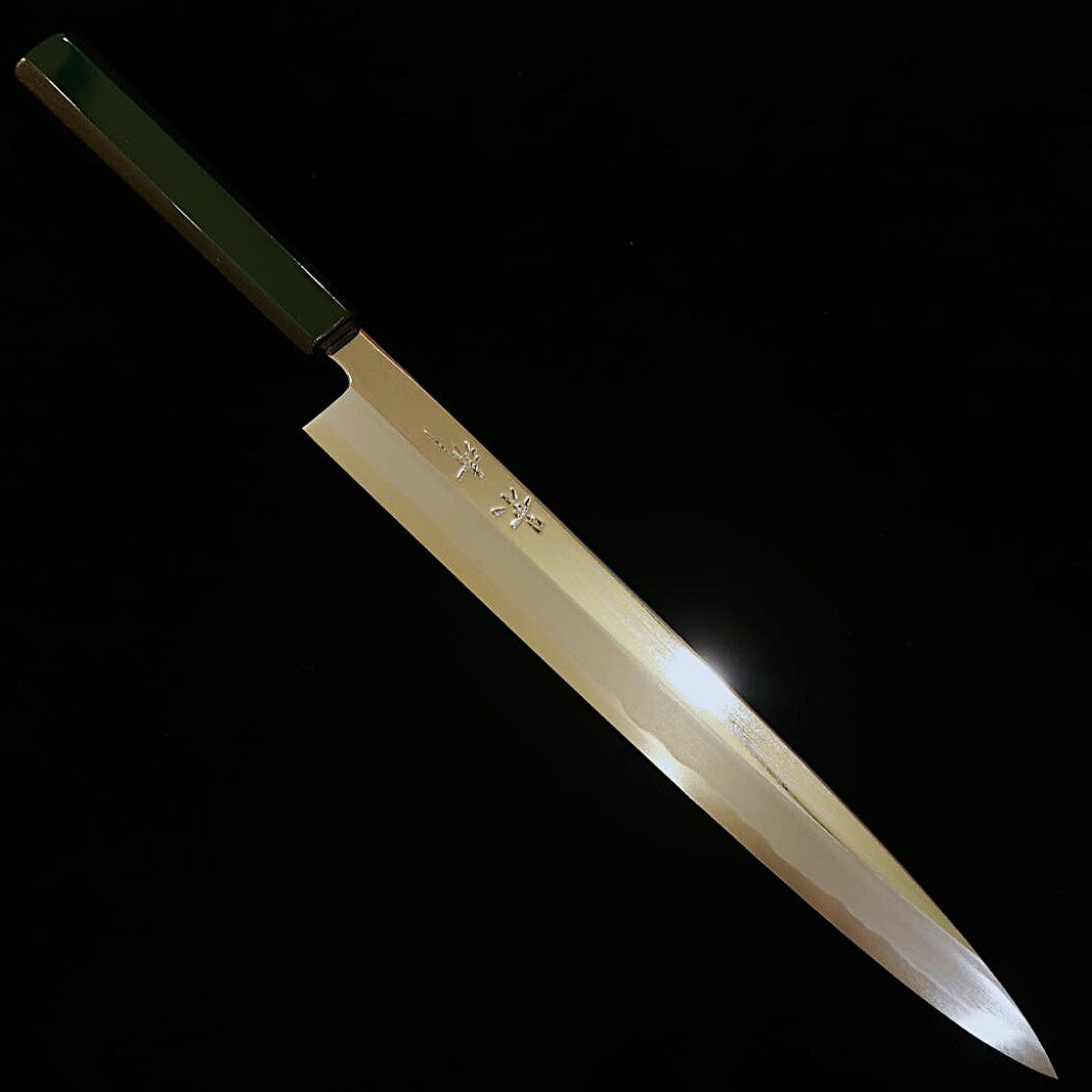 景清 KAGEKIYO 白紙一号 漆緑呂 柳刃 (270/300mm) – 三浦刃物店 Miura