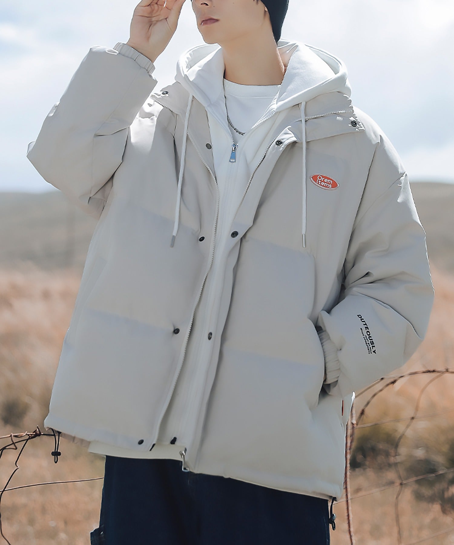 HOOK】ストリート風レイヤード風中綿・ダウンジャケット – 《公式