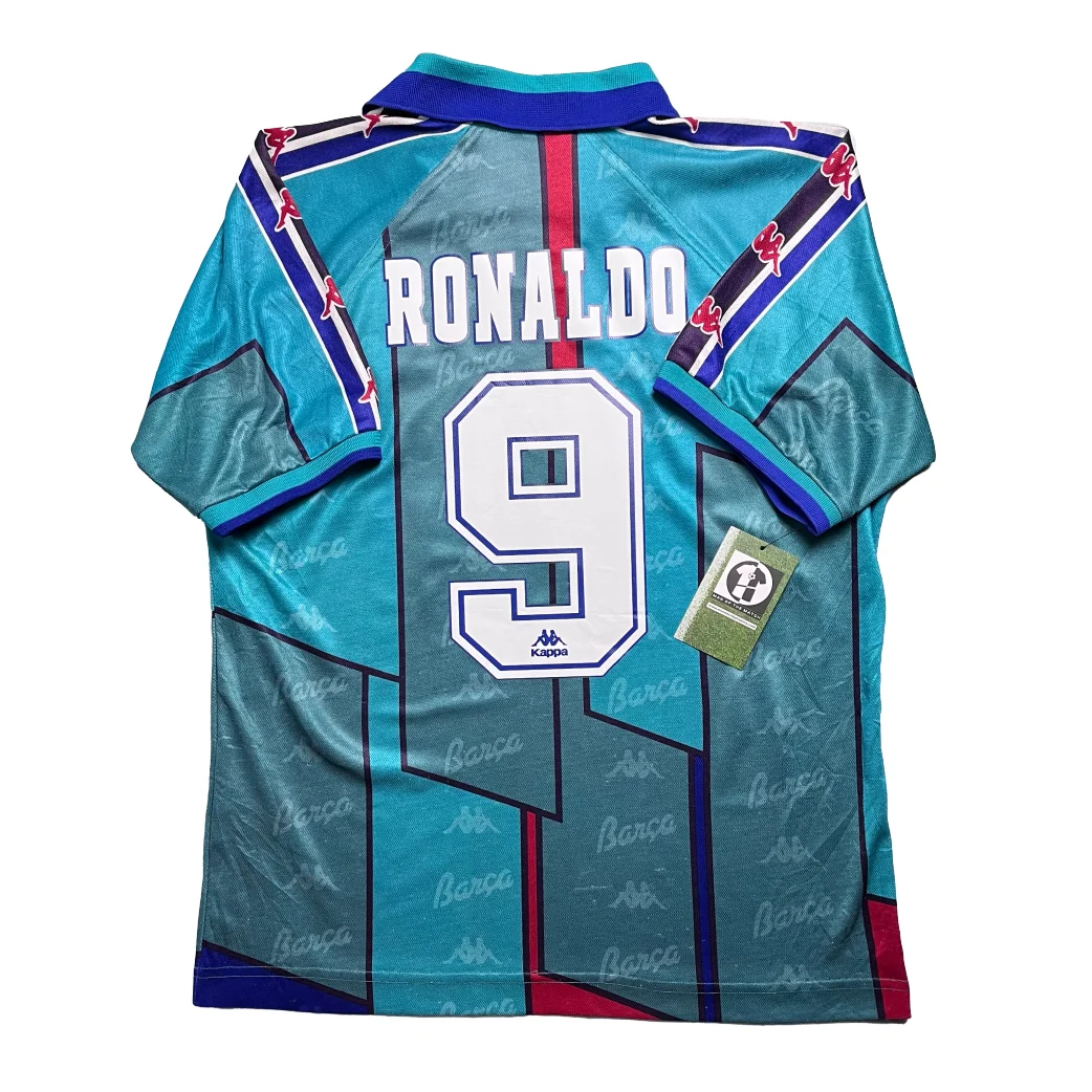 Barcelona 1995/97 Away Shirt - Ronaldo #9 (Size M) - Man Of The Match