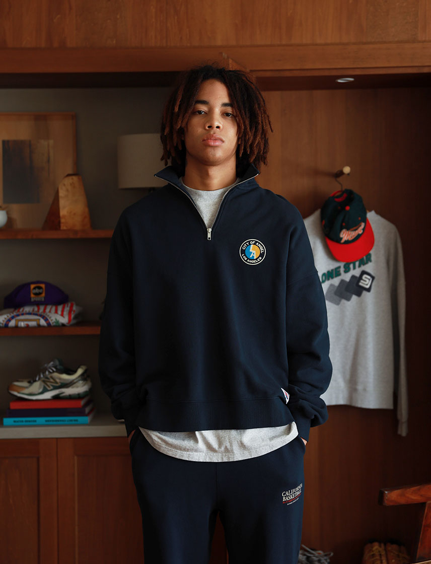 LA ハーフジップBIGトレーナー｜NUTMEG(ナツメグ)公式オンラインストア