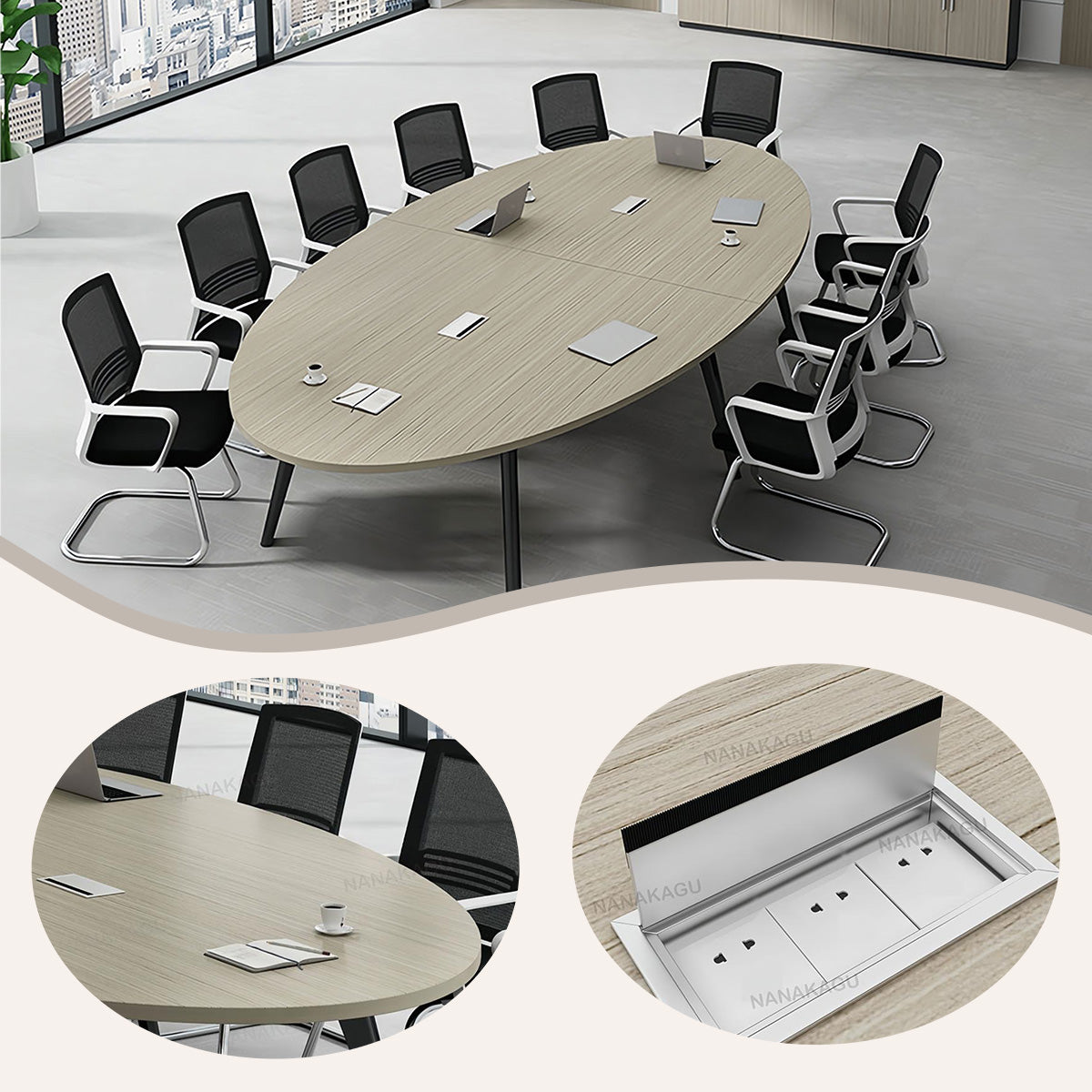会議テーブル,ミーティングテーブル,楕円形テーブル,トレーニング