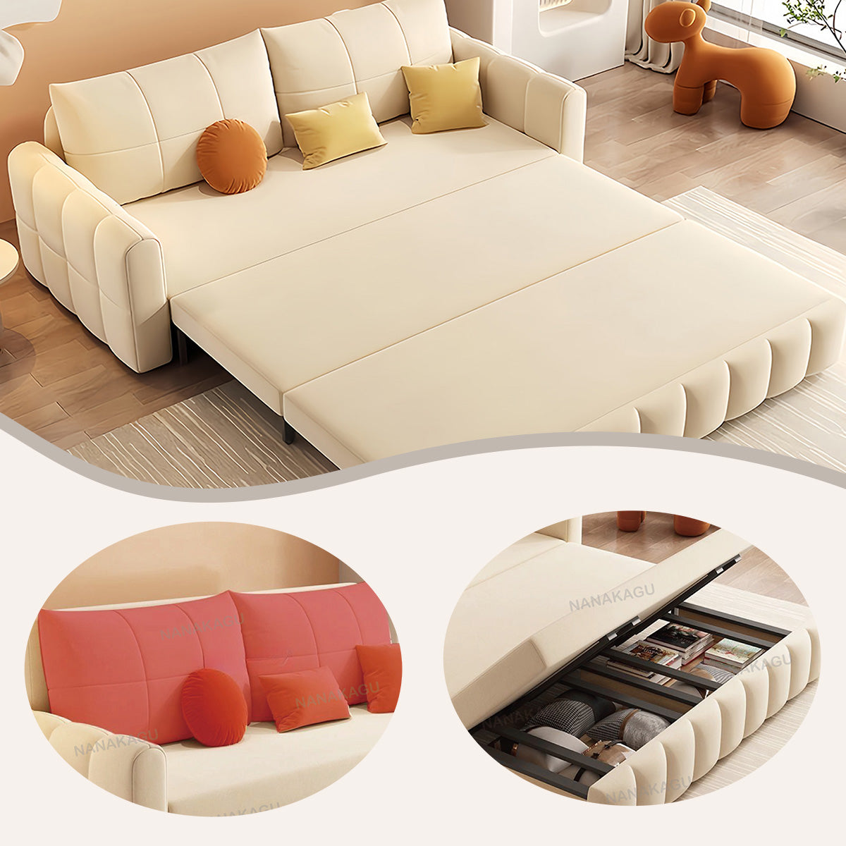 ソファ,ソファベッド,カウチソファ,伸長式ベッド,寝室用,省スペース
