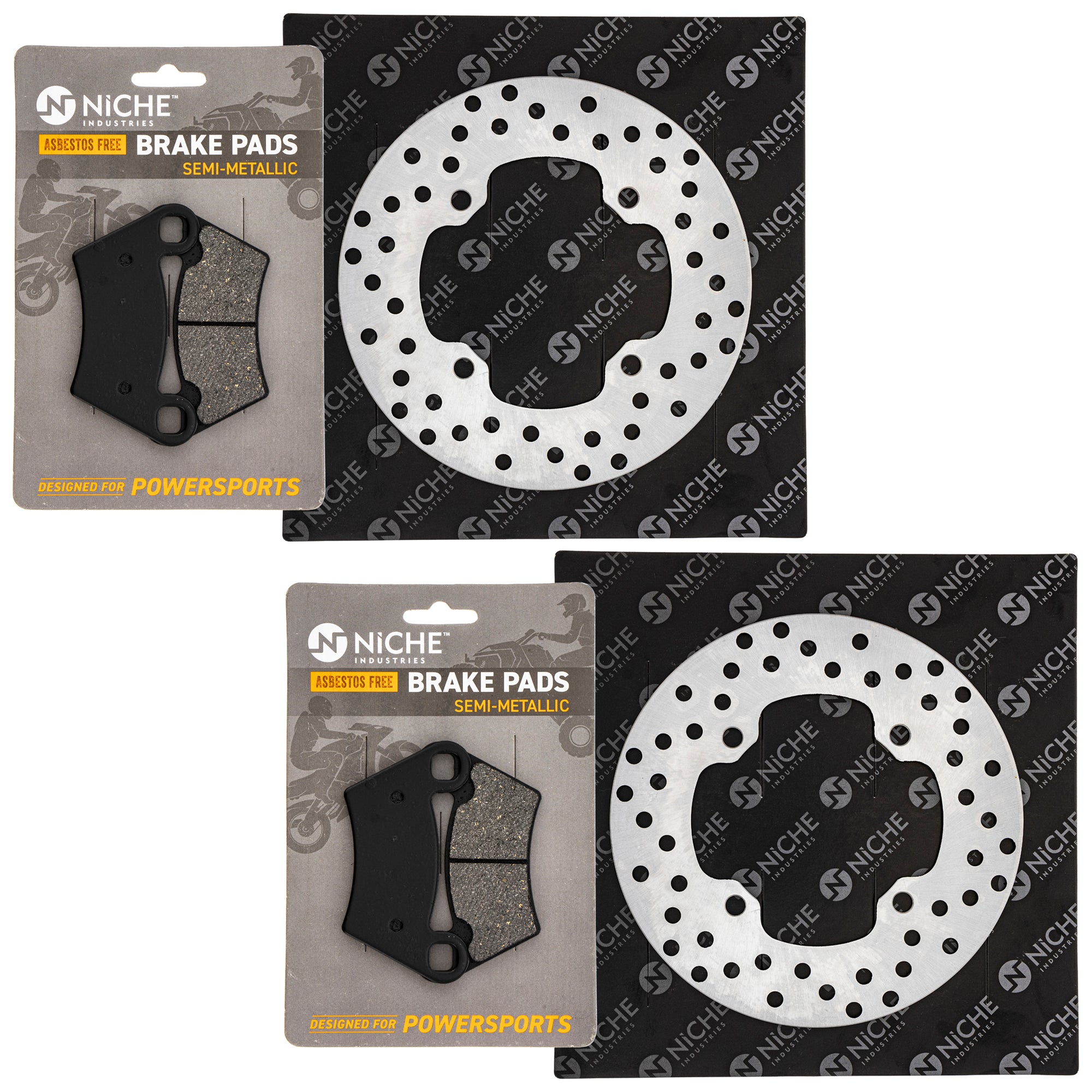 Rear Brake Rotors and Pads Kit Polaris GEM | NICHE PARTS