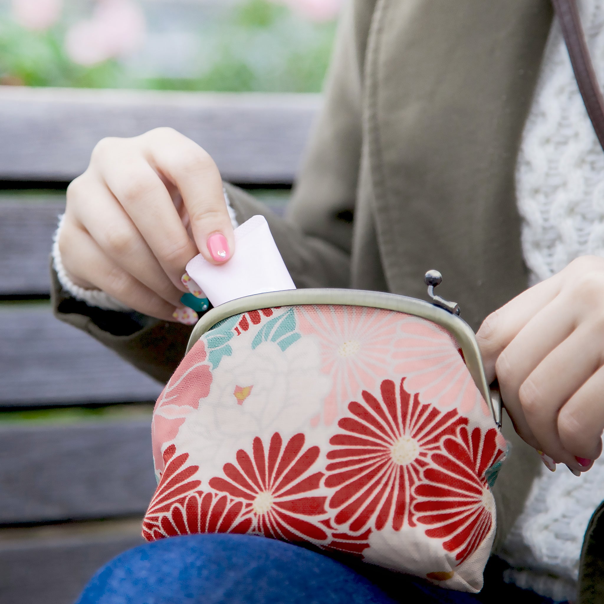 のレン がま口ポーチ レトロフラワー – NOREN JAPAN 公式通販