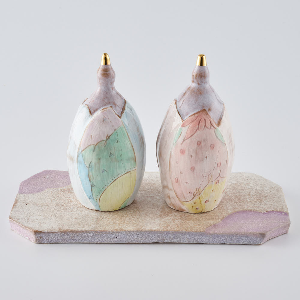 作家 森田みほ おひなさま（つぼみ） ¥38,500 大人の焼き物