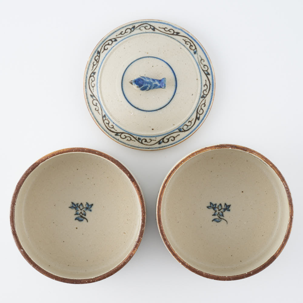 作家 中西申幸 鳥遊戯画 ミニお重 ¥16,500 大人の焼き物