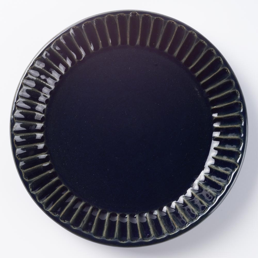 美濃焼 正陶苑 リムプレート（小皿）小 ネイビー ¥2,420 大人の焼き物