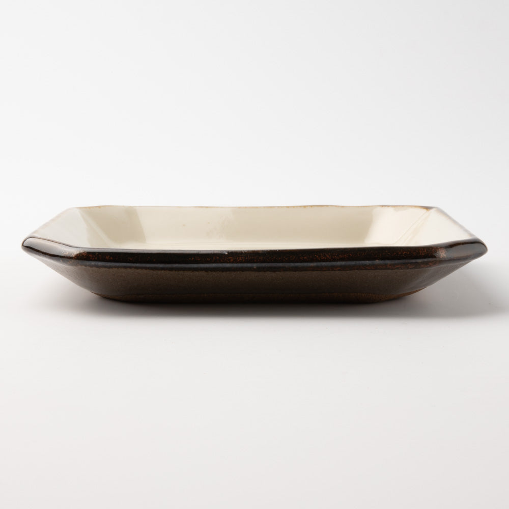 丹波焼 昇陽窯 初代 大上昇 『袖彩四方皿』 角皿 5枚 丹波焼 昇陽窯