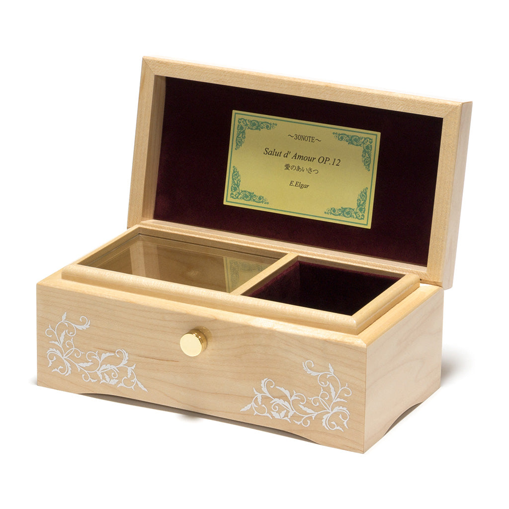 曲が選べる・誕生日に人気】30弁 鏡面仕上げ メープル｜高級仕上げ