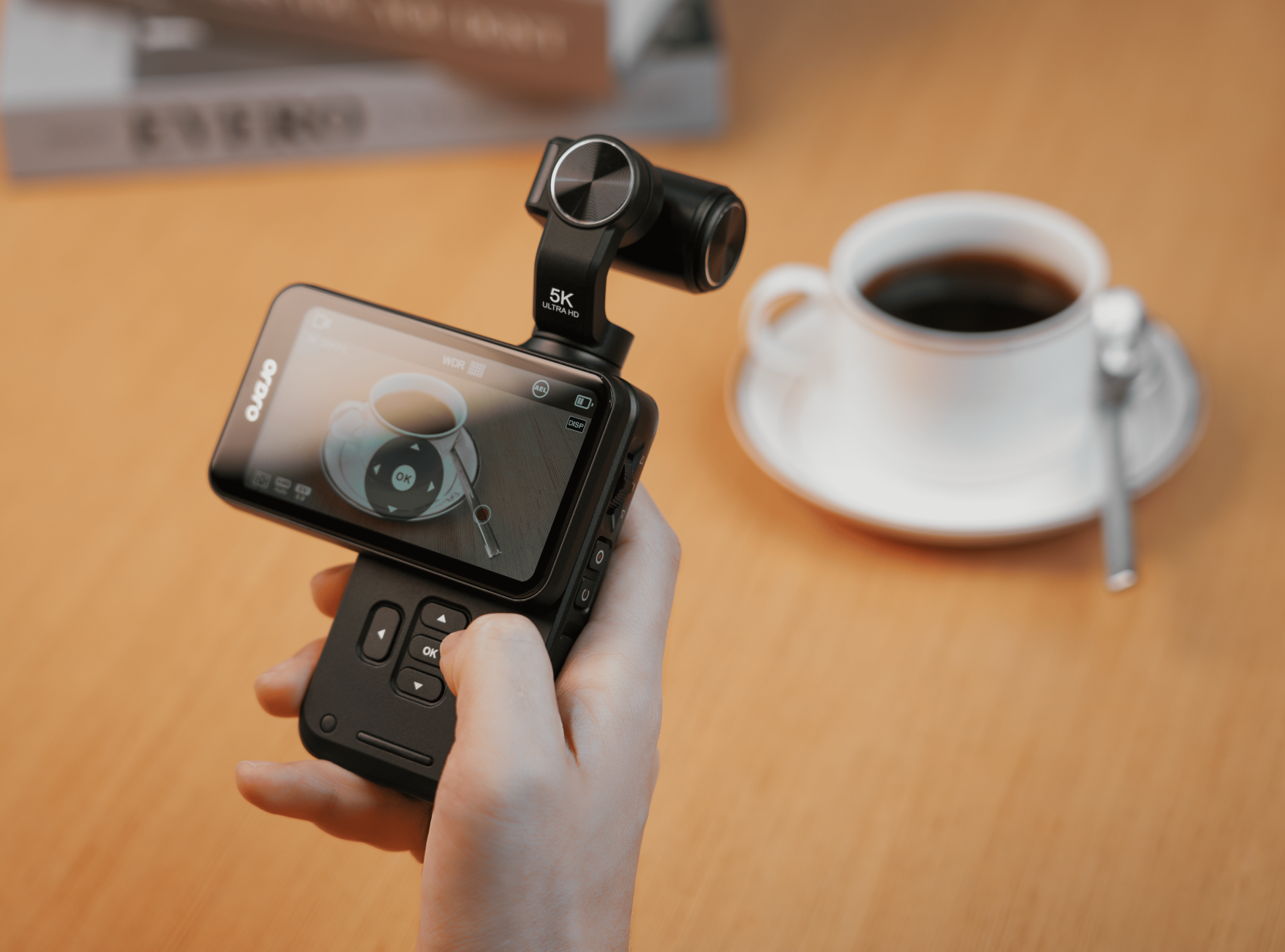 ORDRO M5 Pocket Gimbal Camera – 5K Stabilized Vlog Camera with