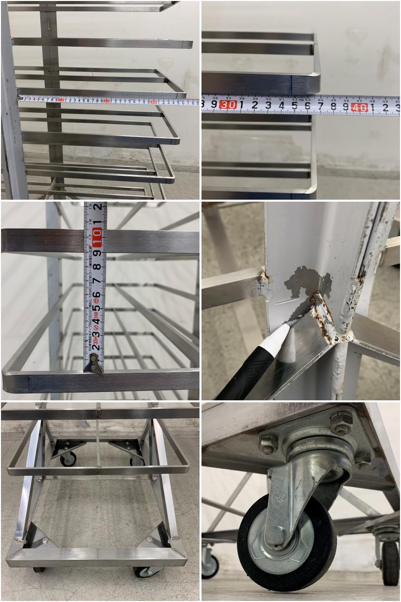 中古】 A07974 トンボラックカート 両面タイプ 24枚差し ステンレス製