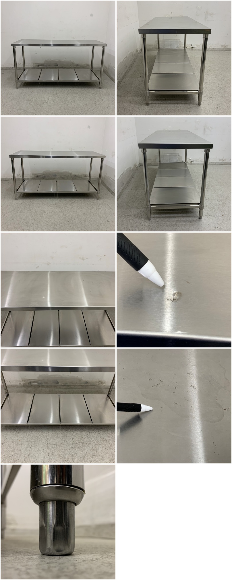 中古】 A08359 作業台 ステンレス 作業テーブル W1500 x D600 x H800