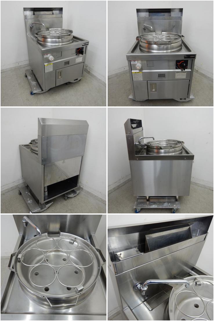 中古】 A03619 ガスゆで麺器 マルゼン MR-15M LPガス ラーメン釜