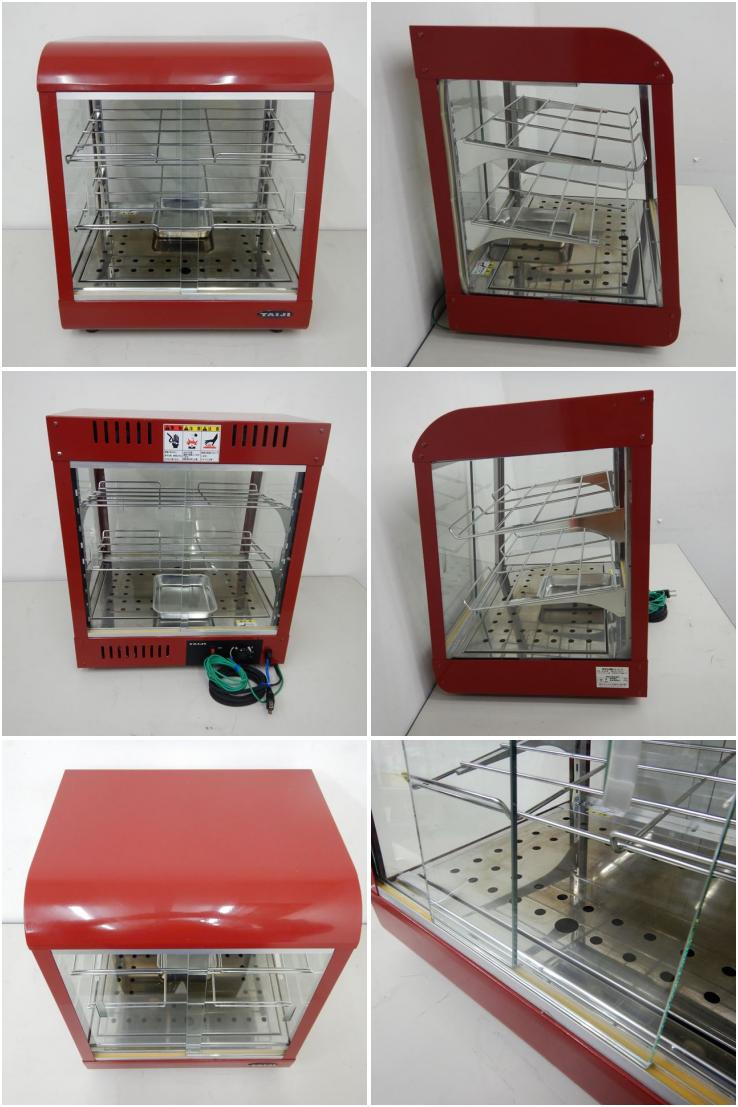 中古】 A05211 ホットショーケース（温蔵） 4面ガラス タイジ OS-400N