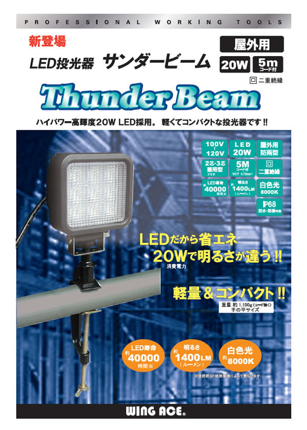 LED作業灯・LED投光器｜株式会社熱田資材｜信頼のブランド「WING ACE