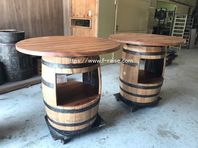 樽テーブル: ウイスキー樽・ワイン樽 － 木製什器の専門店F-RAISE