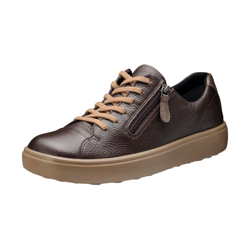 アキレス・ソルボ C 429 コーヒー｜牛革3E ファスナー付きシューズ