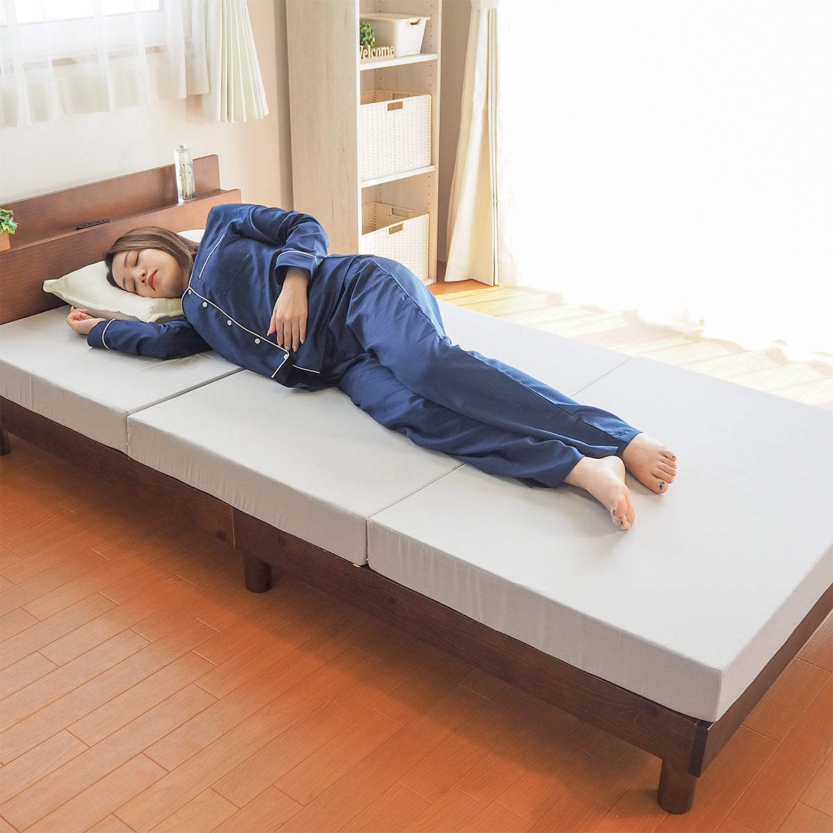 AK-330 SD] AK-NUBE 高反発3つ折りマットレス セミダブル