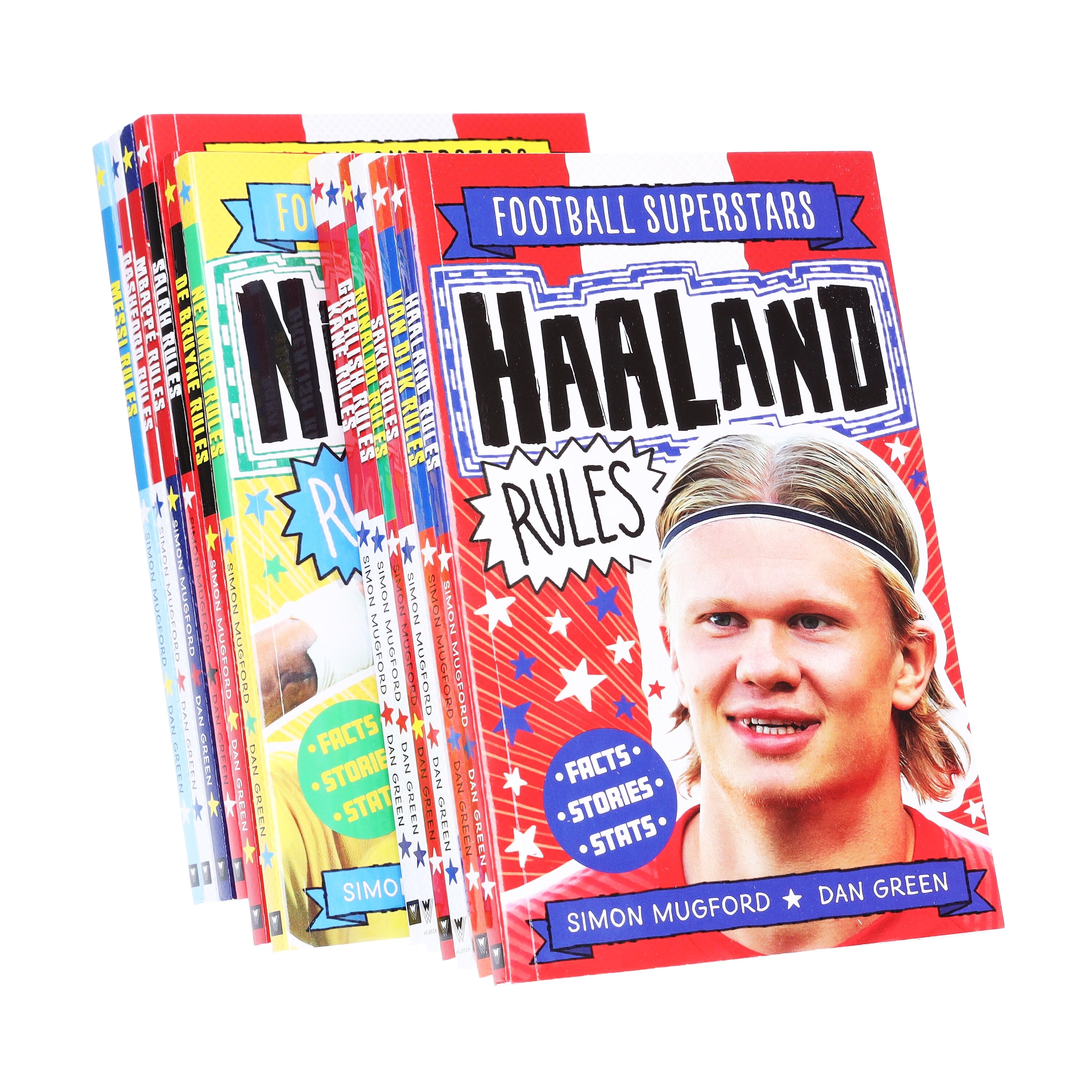 Football Superstars 12 Books Collection Set By Simon Mugford & Dan