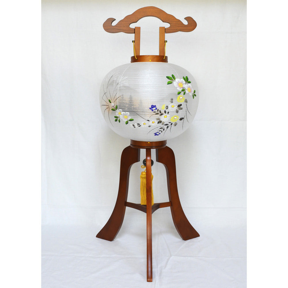 大内行灯 12号 行徳③【右】木製けやき 絹二重張 – 安藤提灯 -ANDO SHOTEN-