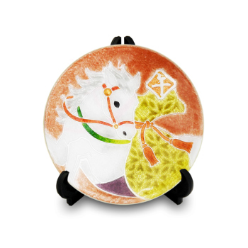 飾皿・干支30丸・神馬「安藤七宝店オンラインショップ」