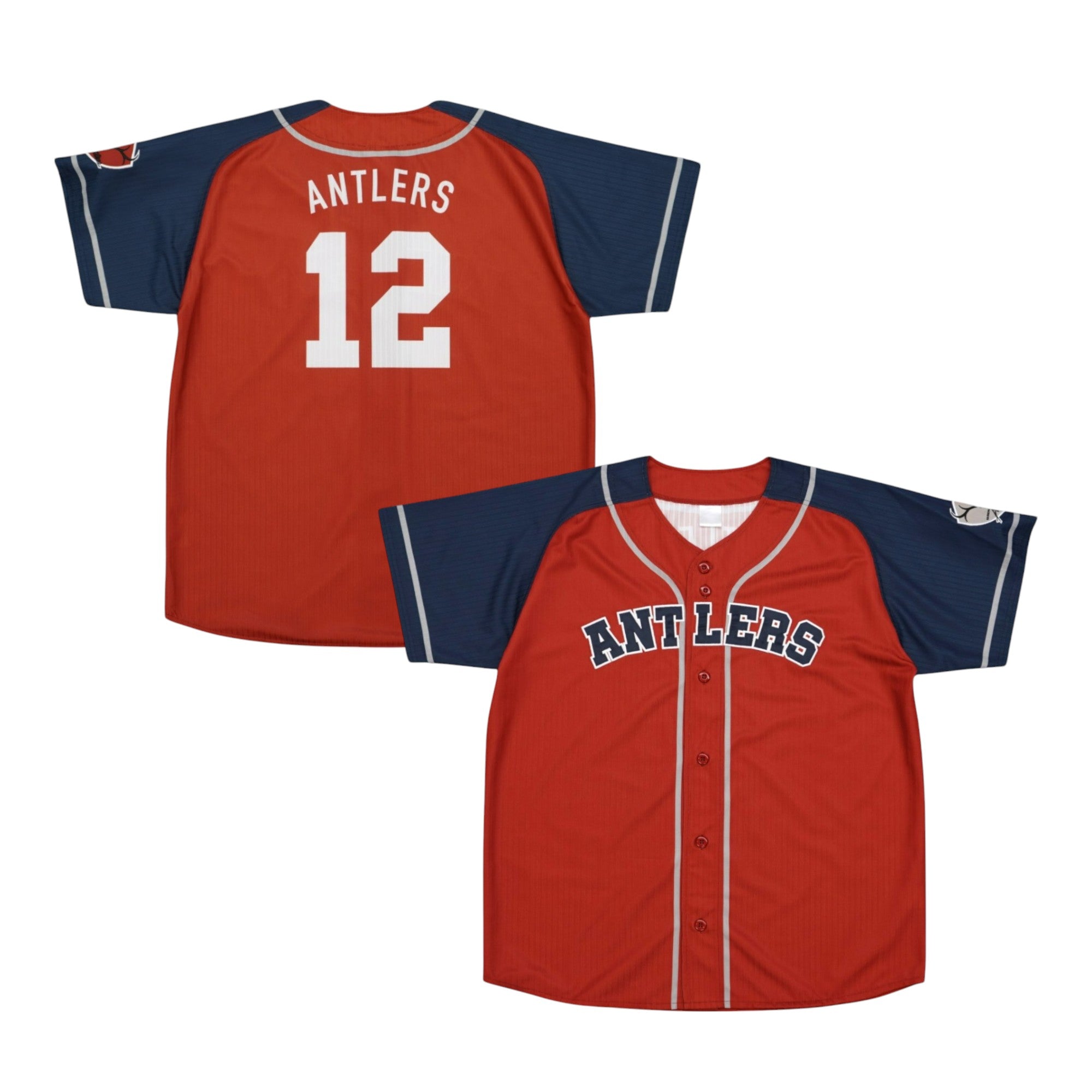 鈴木優磨ラグランベースボールシャツ（レッド×ネイビー） 鈴木優磨