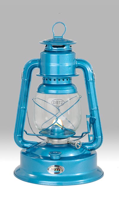 Dietz Brand #1 Little Wizard Oil Lantern Blue (69850) - Antique