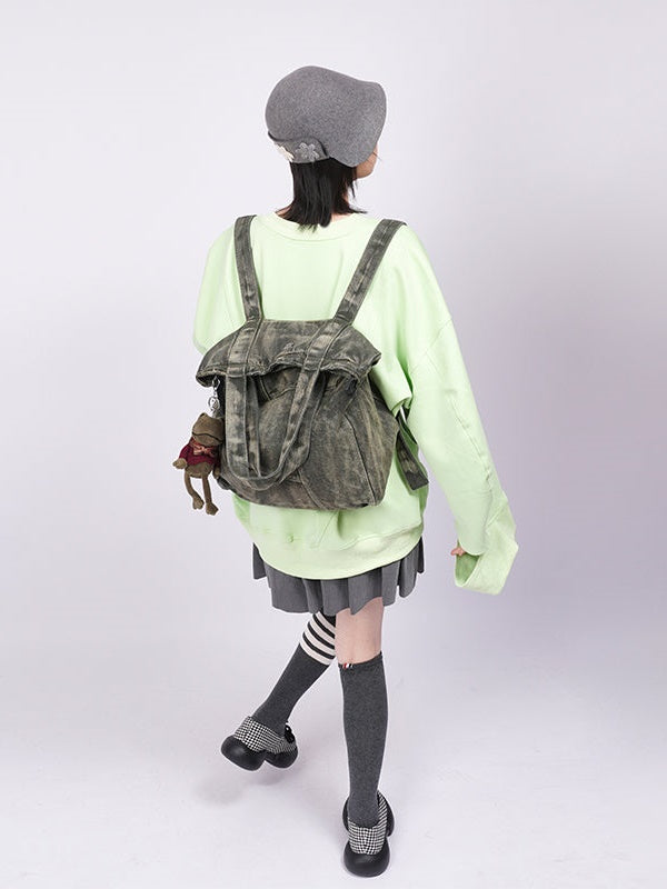 Y2K Denim Backpack - REBIRTH – ARCANA ARCHIVE