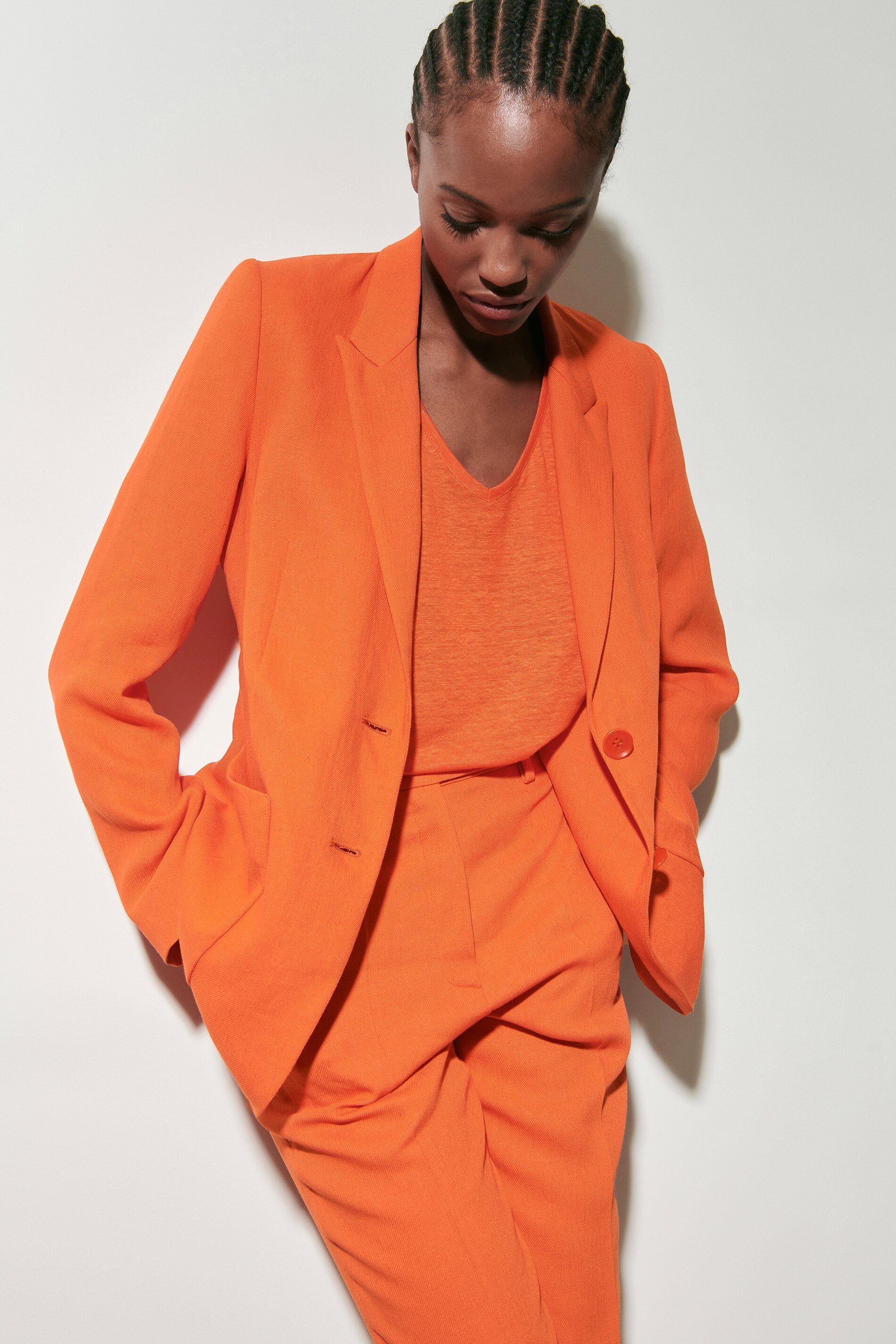 Luisa Cerano OUTLET | Linen-blend blazer on SALE | ARCHIVIST