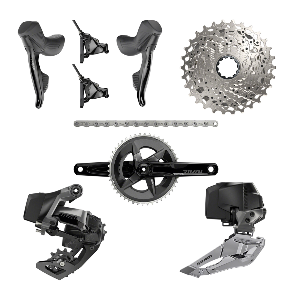 NEW SRAM Rival eTap AXS D1 2x12 Speed Groupset - Road & Gravel, With C