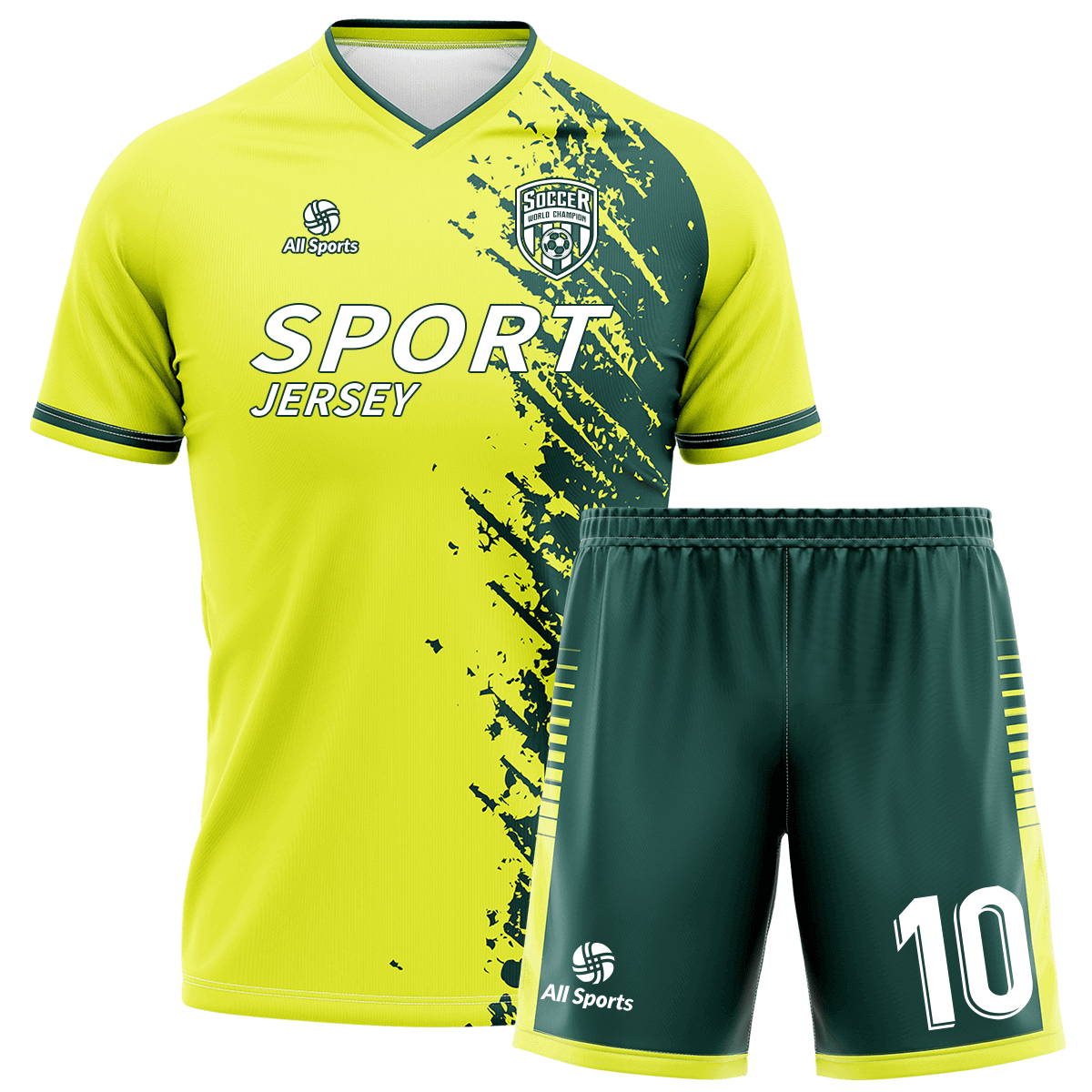 All Sports | 昇華 サッカー ユニフォーム 上下セット 作成 FY2335・黄