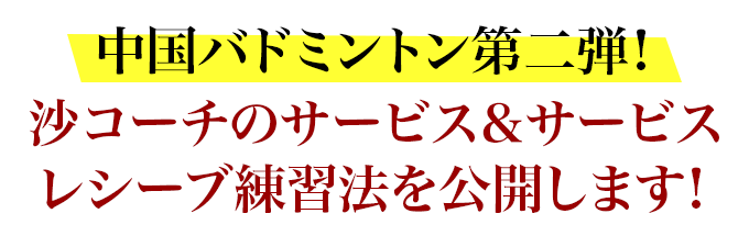 沙海平の中国バドミントンパーフェクトマニュアル～試合で先手をとる