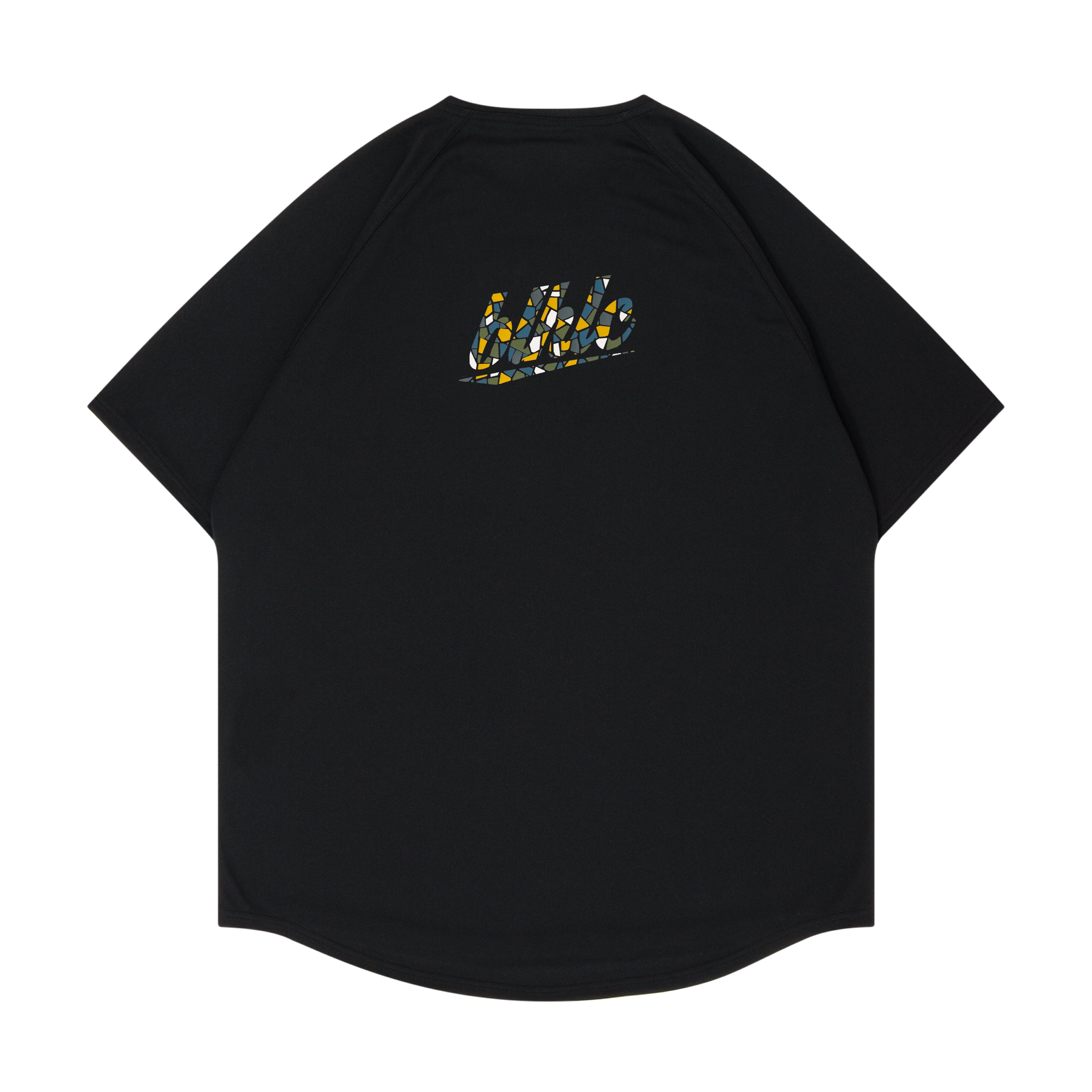 blhlc Back Print Cool Tee (black/snowy ivory mosaic) – ballaholic