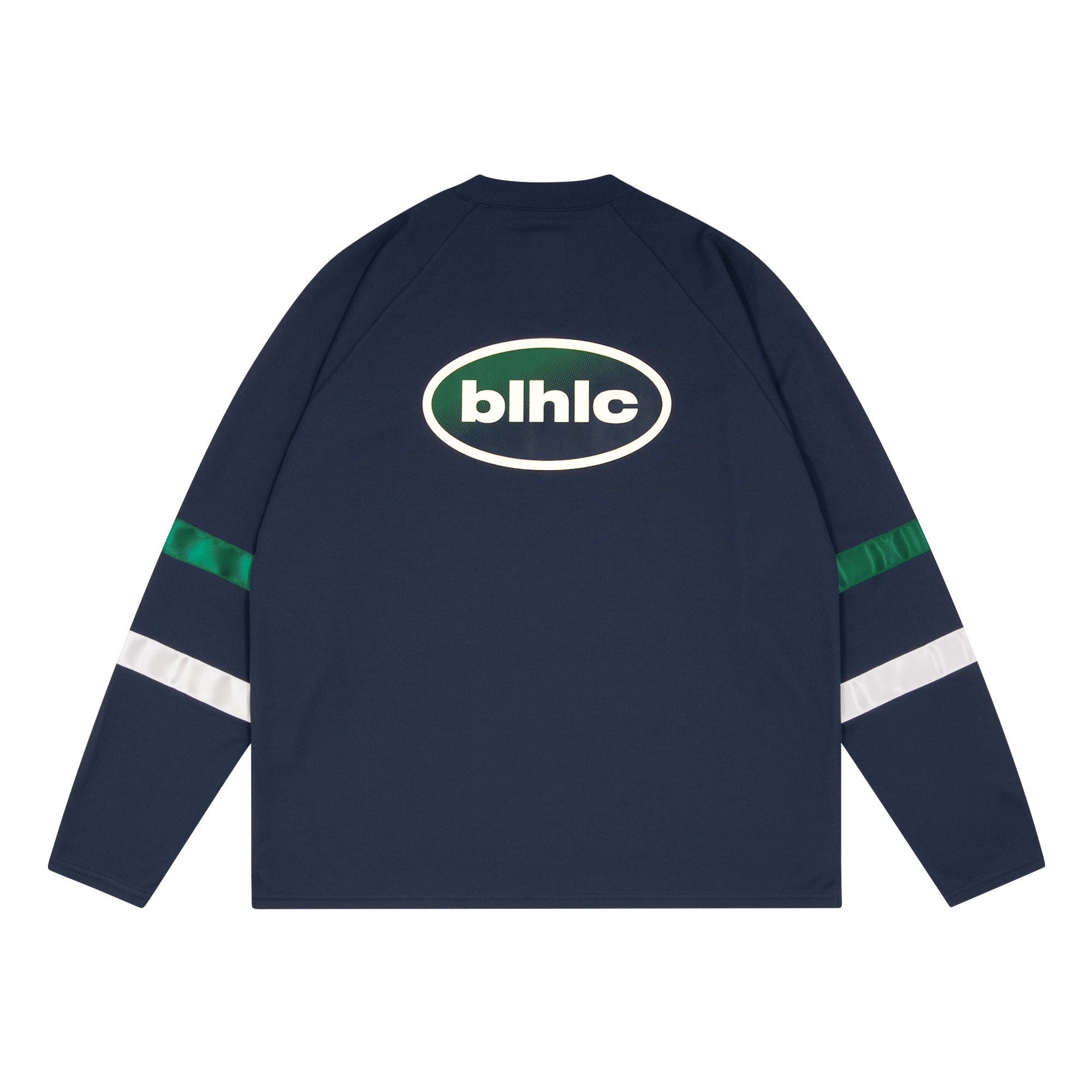 blhlc Oval Logo V-Neck Long Sleeve Shirt (navy) – ballaholic