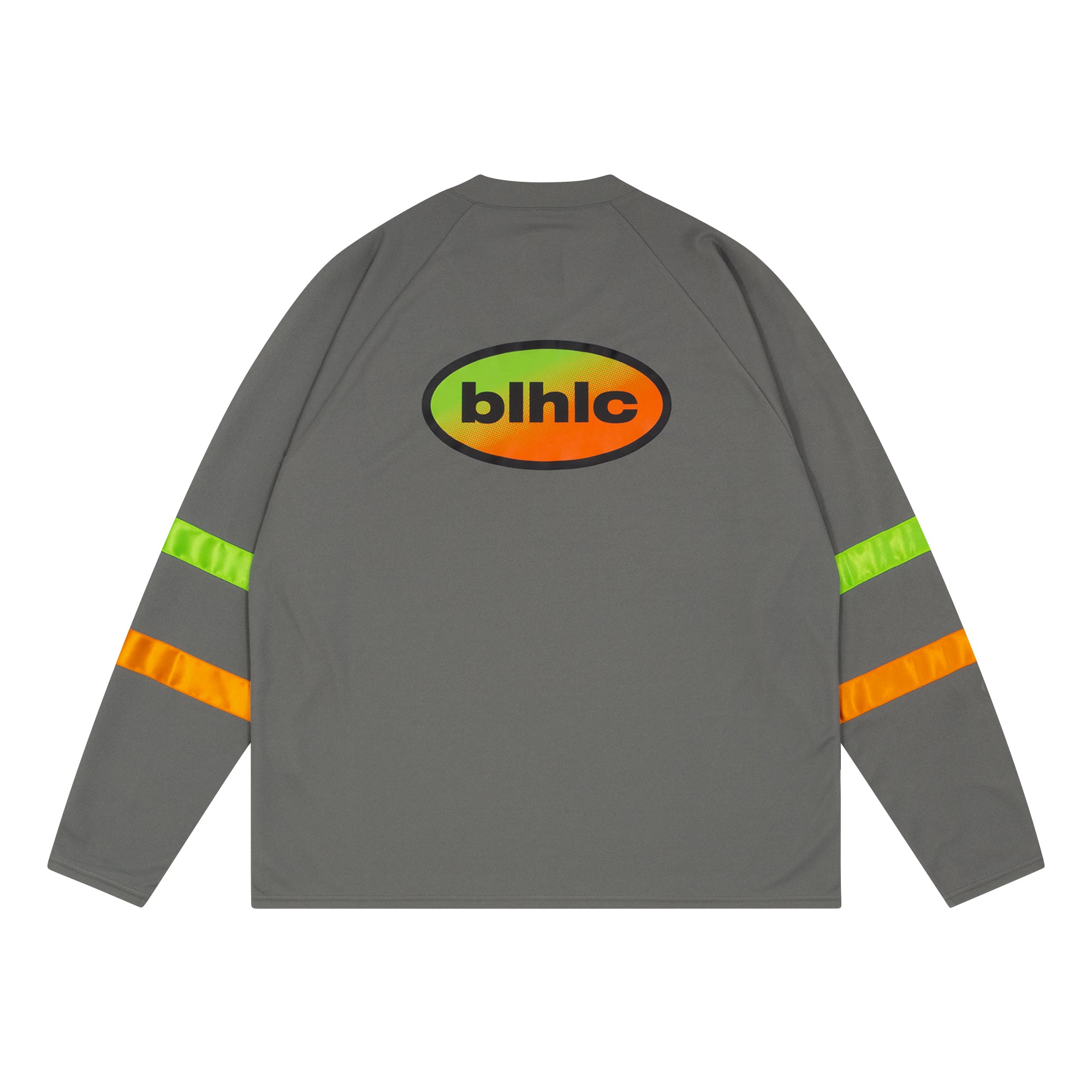 blhlc Oval Logo V-Neck Long Sleeve Shirt (charcoal gray