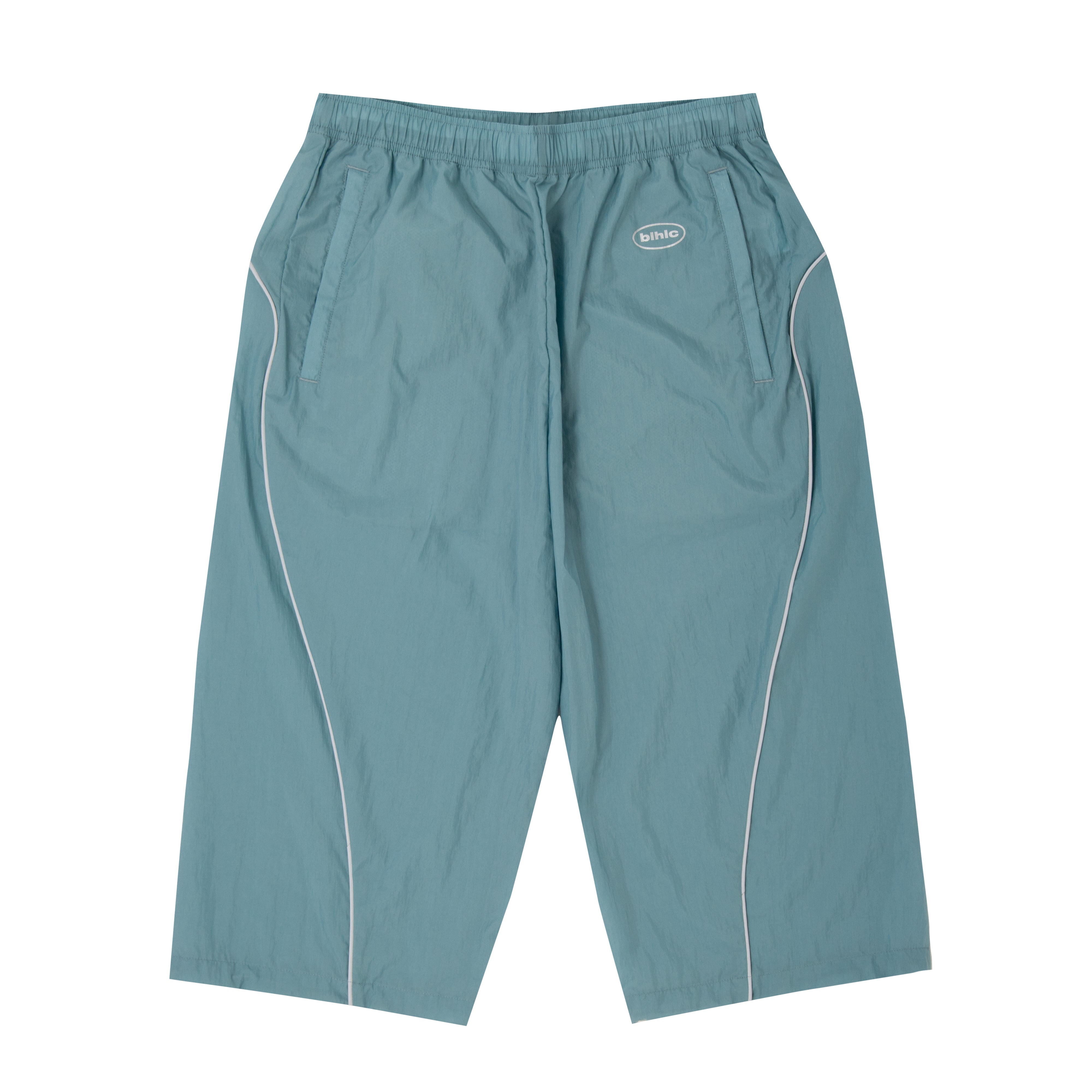 blhlc Oval Logo Nylon Cropped Pants (slate blue) – ballaholic