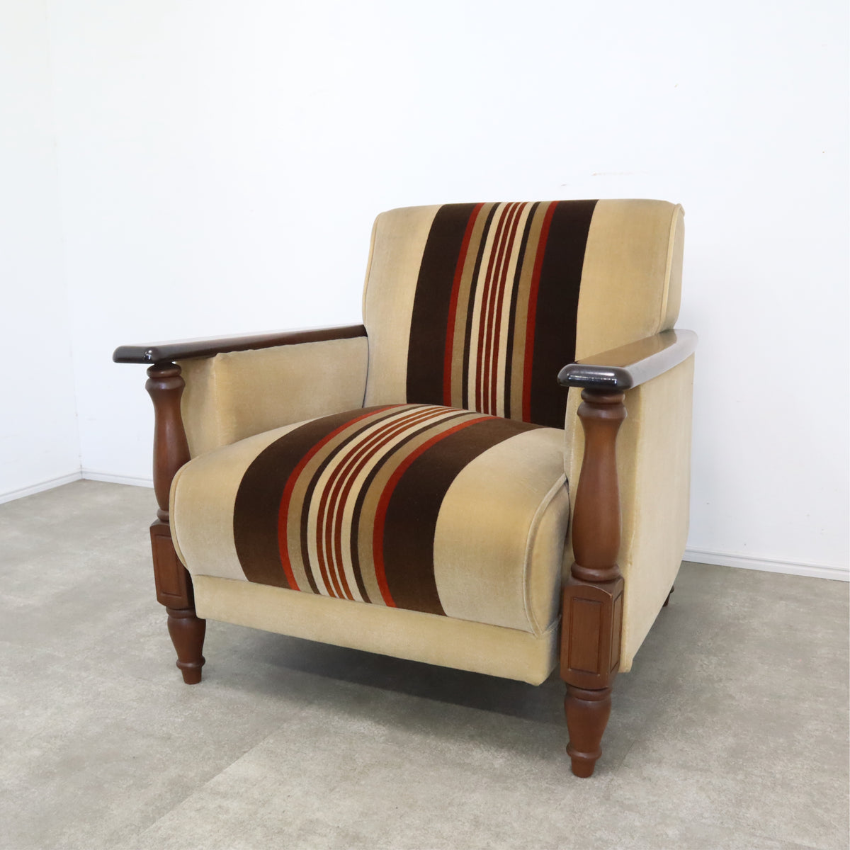 オールドマルニ 1人掛け レザーソファ ☆ハンゾー オールドマルニ 1人