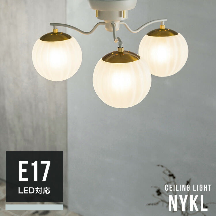 シーリングライト 3灯 ニクル Nykl LT-4392-4 照明 おしゃれ ガラス