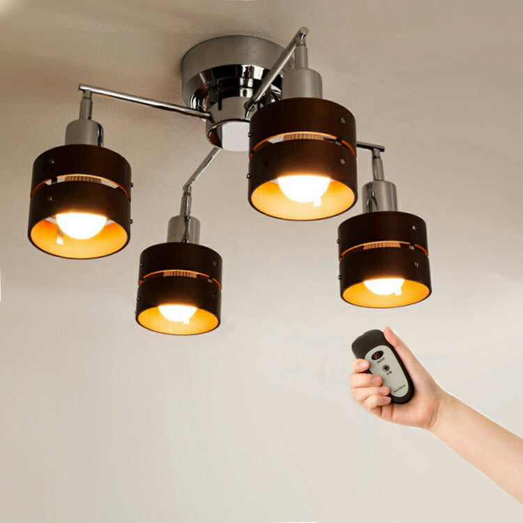 リモコン付き 照明 LED 対応 シーリングライト 4灯 レダ カイ スポット