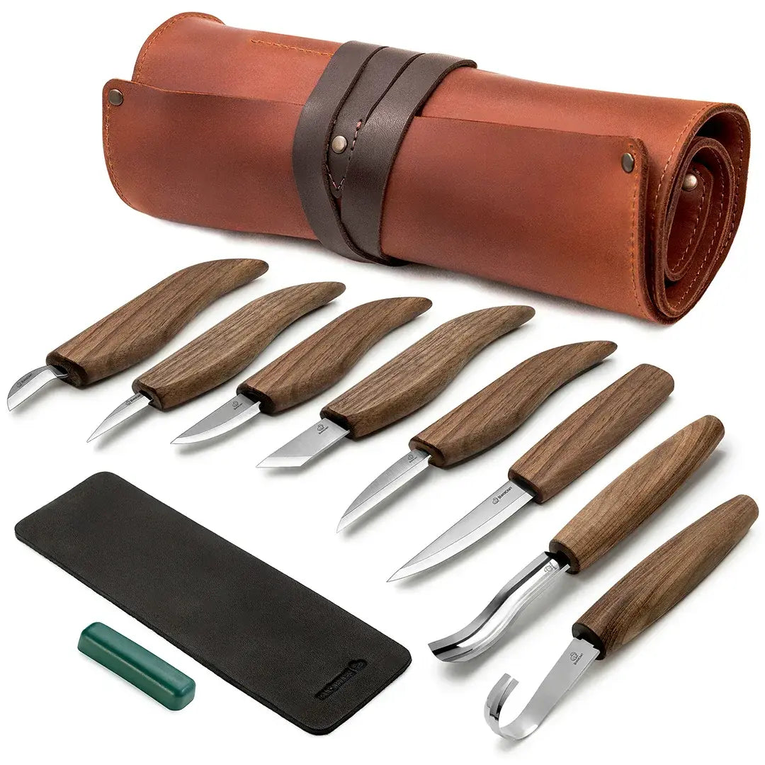 Buy S18X - Deluxe Wood Carving Set With Walnut Handles online