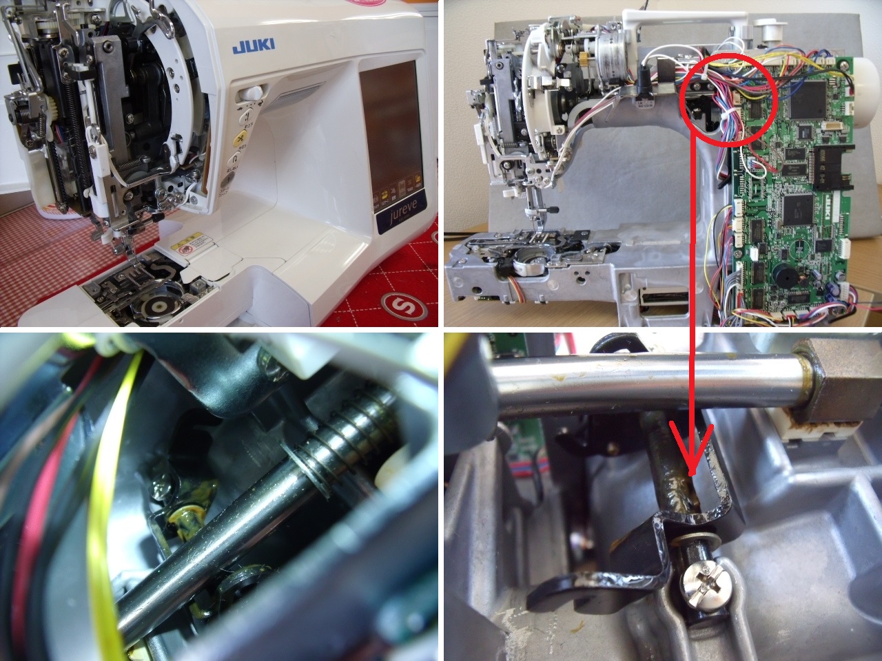 JUKI HZL-010 S/N Jureve 縫えない・針棒が上下せずに送り歯だけ動く
