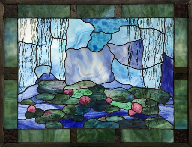 睡蓮のｽﾃﾝﾄﾞｸﾞﾗｽ ｢みきBLOG｣ ｽﾃﾝﾄﾞｸﾞﾗｽ工房の一日 みきﾃﾞｻﾞｲﾝ工房