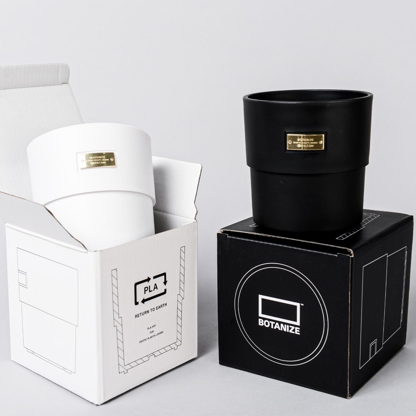 IVXLCDM × BOTANIZE PLA POT BLACK/WHITE set φ9.5cm